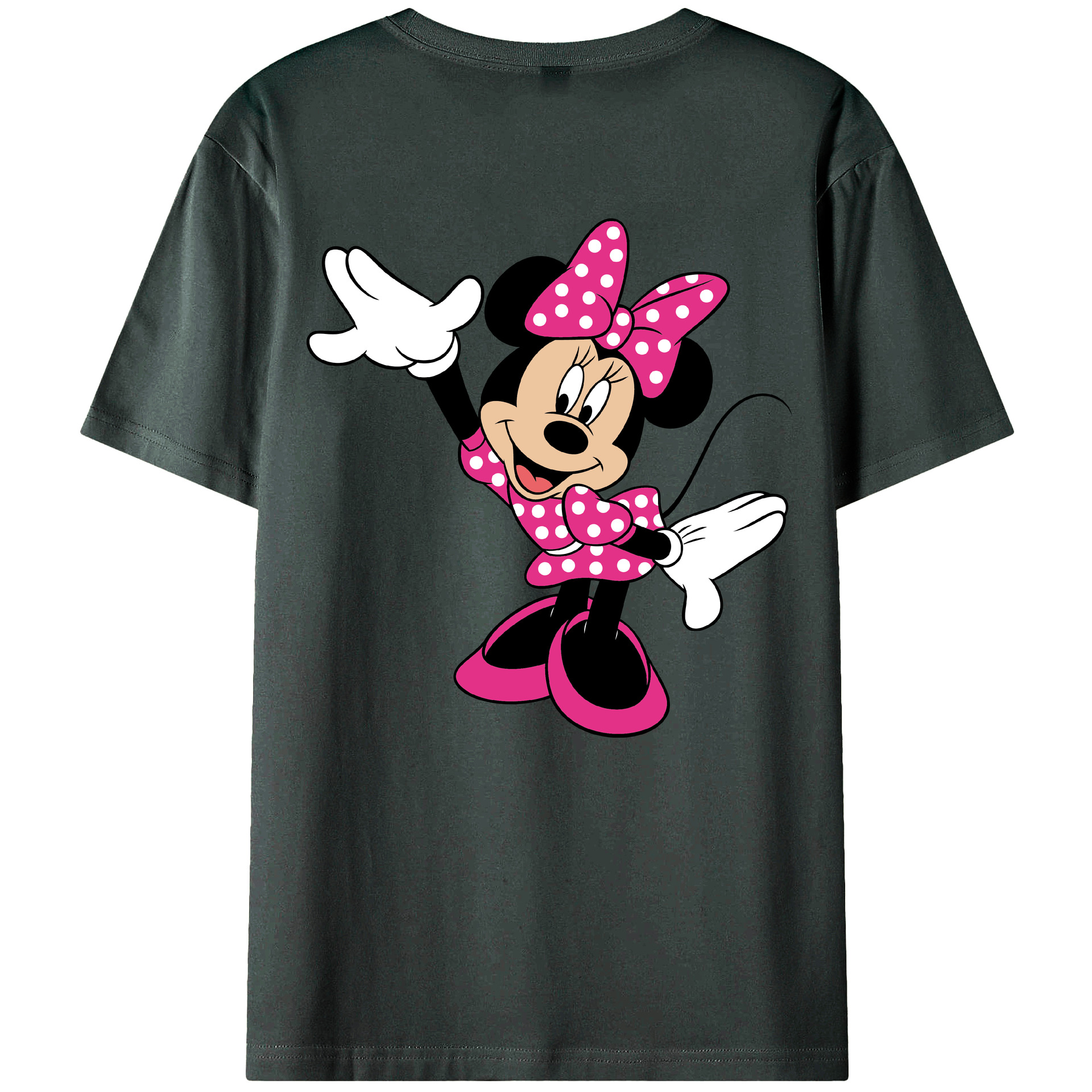 ミッキーマウス Mickey Mouse 綿100％ メンズ半袖Tシャツ（バックプリント） 通気性